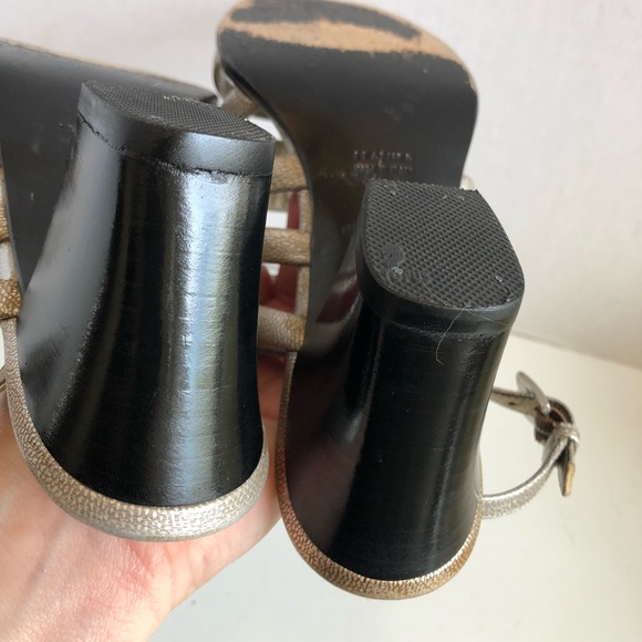 Gorg! YSL Yves Saint Laurent strappy block high heel shoes - Picture 12 of 16